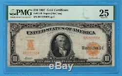 Fr. 1169 1907 $10 Gold Certificate PMG Very Fine 25