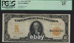 Fr 1169a 1907 $10 Gold Certificate Note Napier / McClung PCGS Very Fine 25 VF25