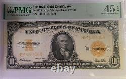 Fr 1173 1922 $10 Gold Certificate PMG Choice Extremely Fine-45 EPQ