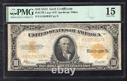 Fr. 1173 1922 $10 Ten Dollars Gold Certificate Currency Note Pmg Choice Fine-15