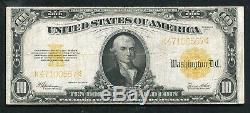 Fr. 1173 1922 $10 Ten Dollars Gold Certificate Currency Note Very Fine
