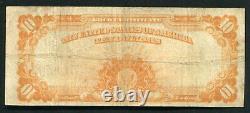 Fr. 1173 1922 $10 Ten Dollars Gold Certificate Currency Note Very Fine (f)