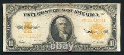 Fr. 1173 1922 $10 Ten Dollars Gold Certificate Currency Note Very Fine (g)