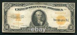 Fr. 1173 1922 $10 Ten Dollars Gold Certificate Currency Note Very Fine (i)