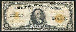 Fr. 1173 1922 $10 Ten Dollars Gold Certificate Currency Note Very Fine (j)