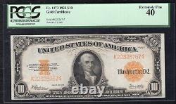 Fr. 1173 1922 $10 Ten Dollars Gold Certificate Note Pcgs Extremely Fine-40