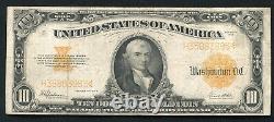 Fr. 1173 1922 $10 Ten Dollars Gold Certificate U. S. Currency Note Very Fine