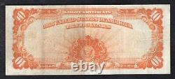 Fr. 1173 1922 $10 Ten Dollars Hillegas Gold Certificate Currency Note Vf+ (d)