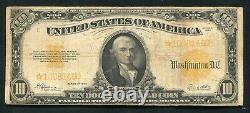 Fr. 1173 1922 $10 Ten Dollars Star Gold Certificate Currency Note Very Fine