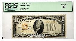 Fr. 1173 1928 $10 Dollars Gold Certificate U. S. Currency Note Pmg Very Fine 20