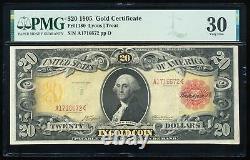 Fr. 1180 1905 $20 Gold Certificate Pmg30 Very Fine+ Technicolor Note