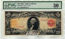 Fr. 1180 $20 1905 Technicolor Gold Certificate PMG Very Fine 30