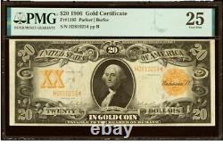 Fr. 1185 $20 1906 Gold Certificate PMG Very Fine 25 Tear