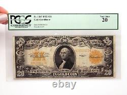 Fr 1187 1922 $20 Gold Certificate PCGS Very Fine 20 Spellman White
