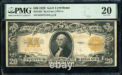 Fr 1187 1922 $20 Gold Certificate PMG 20 VF