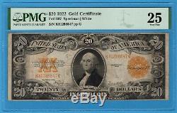 Fr. 1187 1922 $20 Gold Certificate PMG Very Fine 25