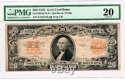 Fr. 1187m $20 1922 Mule Gold Certificate PMG Very Fine 20