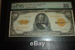 Fr#1200 1922 $50.00 Gold Certificate Pmg Graded Choice Very Fine -35