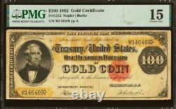 Fr. 1212 $100 1882 Gold Certificate PMG Choice Fine 15