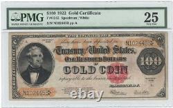 Fr. #1215, $100.00, 1922 SCARCE, Gold Certificate, PMG 25 Very Fine