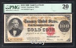 Fr. 1215 1922 $100 One Hundred Benton Gold Certificate Pmg Very Fine-20
