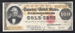 Fr. 1215 1922 $100 One Hundred Dollars Benton Gold Certificate Note Very Fine