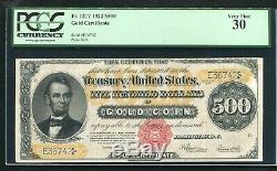 Fr. 1217 1922 $500 Five Hundred Dollars Gold Certificate Pcgs Very Fine-30