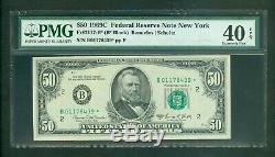 Fr#2117-b 1969-c $50 Rare New York Low Serial Star Note Pmg Extra Fine 40 Epq