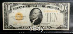 Fr 2400 1928 $10 GOLD CERTIFICATE PMG 25 FREE SHIPPING VERY FINE