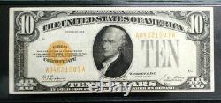 Fr 2400 1928 $10 GOLD CERTIFICATE PMG 30 FREE SHIPPING VERY FINE BRIGHT