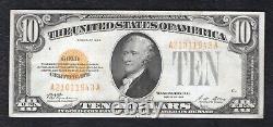 Fr. 2400 1928 $10 Ten Dollars Gold Certificate Currency Note Extremely Fine