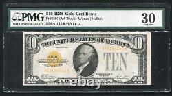 Fr. 2400 1928 $10 Ten Dollars Gold Certificate Currency Note Pmg Very Fine-30