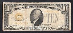 Fr. 2400 1928 $10 Ten Dollars Gold Certificate U. S. Currency Note Very Fine (b)