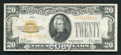 Fr. 2402 1928 $20 Twenty Dollars Gold Certificate Currency Note Very Fine+
