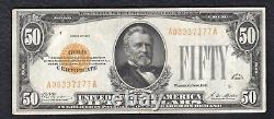 Fr. 2404 1928 $50 Fifty Dollars Gold Certificate Currency Note Very Fine+