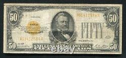 Fr. 2404 1928 $50 Fifty Dollars Gold Certificate Currency Note Very Fine