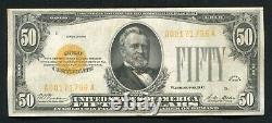 Fr. 2404 1928 $50 Fifty Dollars Gold Certificate Currency Note Very Fine+ (b)