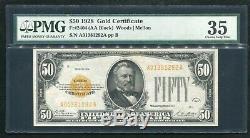 Fr. 2404 1928 $50 Fifty Dollars Gold Certificate Pmg Choice Very Fine-35