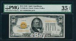 Fr. 2404 1928 $50 Gold Certificate Note PMG VERY FINE 35 EPQ