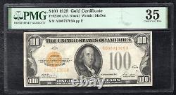 Fr. 2405 1928 $100 One Hundred Dollars Gold Certificate Note Pmg Very Fine-35