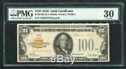 Fr. 2405 1928 $100 One Hundred Dollars Gold Certificate Pmg Very Fine-30