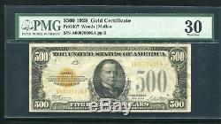 Fr. 2407 1928 $500 Five Hundred Dollars Gold Certificate Pmg Very Fine-30