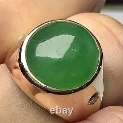 GIA Certificate NATURAL IMPERIAL GREEN JADE DIAMOND RING SIZE 10