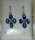 GORGEOUS 14 K GOLD BLUE SAPPHIRE DIAMOND EARRINGS With CERTIFICATE OF APPRAISAL
