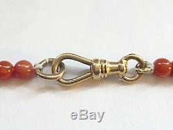 Hawaii Estate Pacific Deep Sea RED CORAL 18k Clasp 28.5 CERTIFICATE
