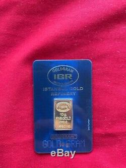Istanbul Gold Refinery Igr 999.9 Fine Gold Certificate 10 Gram In Assay Sealed