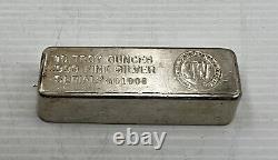 JW Denver Gold & Silver Exchange 10 Oz. Fine Silver Bar With Certificate/Serial#
