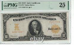 LRM8325 PMG $10 1907 Gold Certificate FR#1172 Teehee / Burke Very Fine 25