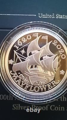 Mayflower 400 UK & US Silver & Gold Proof Coin & Medal Set Royal Mint Version