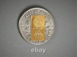 NINE-PACK 1/10th Gram Pure. 999 Fine 24k Gold Bullion in Certificate Cards